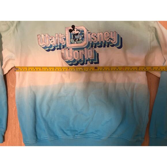 Walt Disney World Mickey Mouse Tie-Dye Turquoise Sweatshirt Size Small - Picture 3 of 5